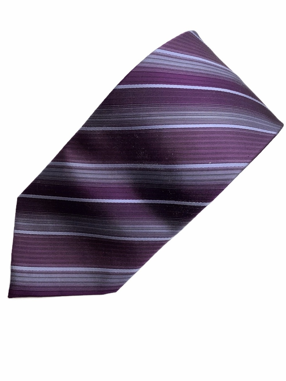 BRITCHES Vintage Silk Tie Purple Lavender Repp Stripe Necktie Preppy Formal